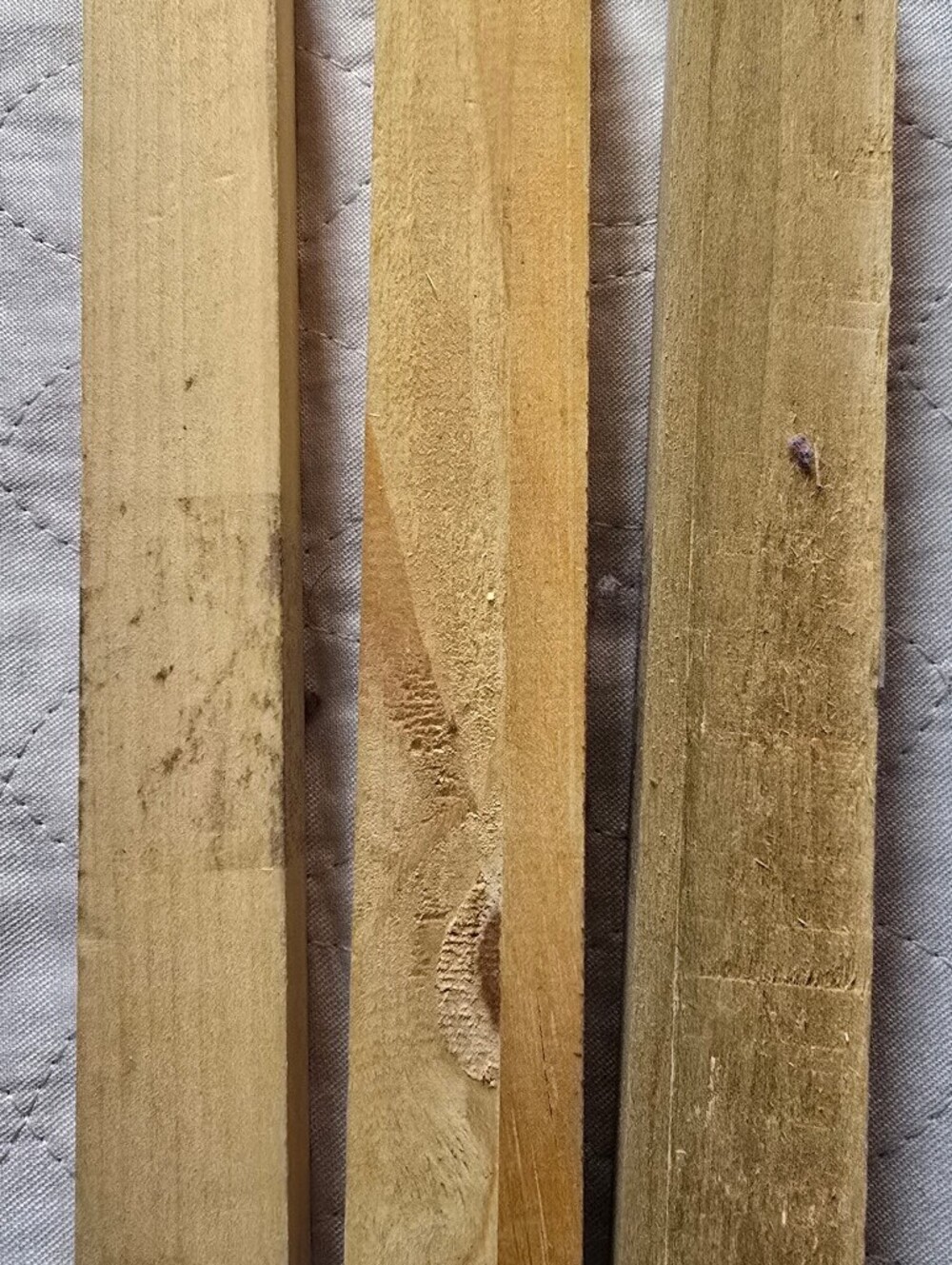 Set of 3 Wooden Legs with Metal Screws and Floor Protectors